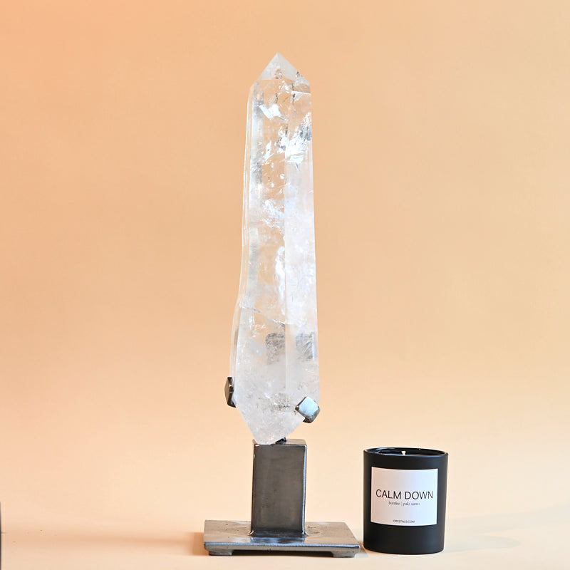 XXL Rare Lemurian Quartz on Stand 11lbs