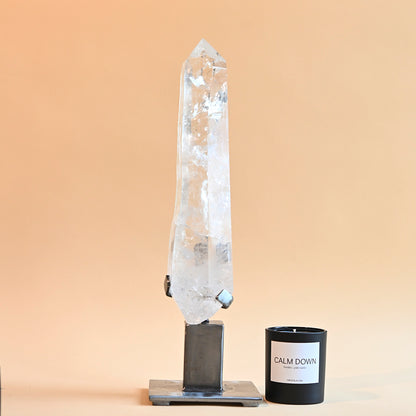 rare big lemurian quartz crystal 