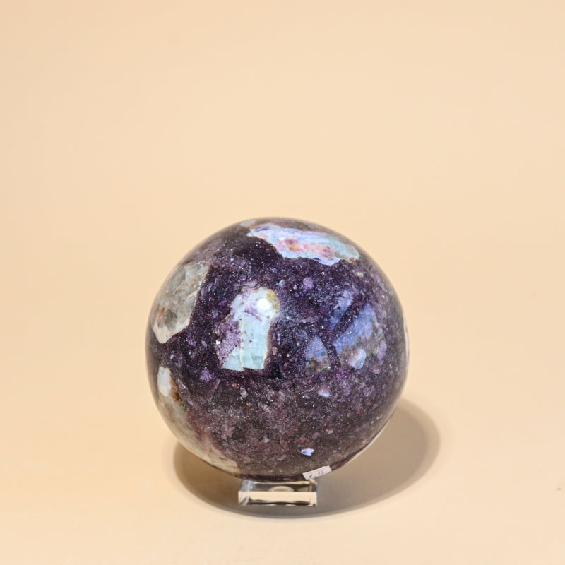 Lepidolite Crystal Sphere 