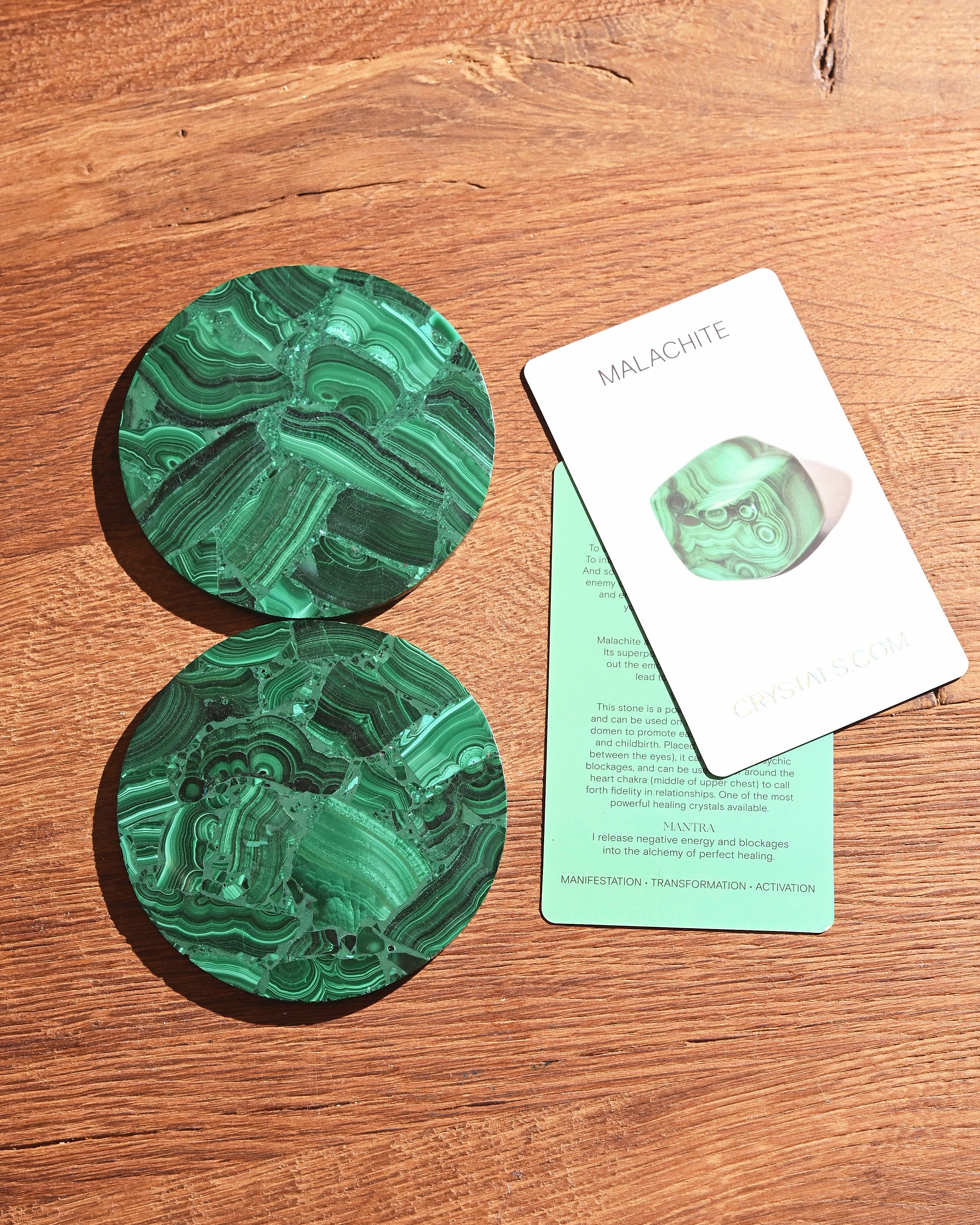 Genuine Malachite Coaster