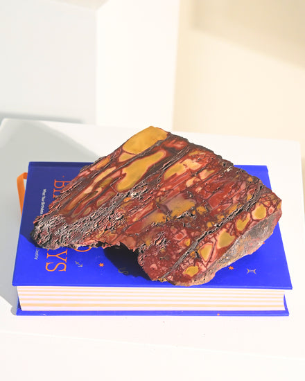 Mookaite Jasper Slab — Jasper crystal specimen