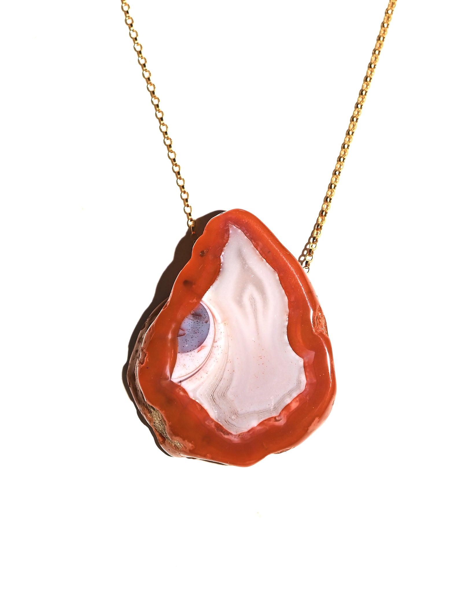 One-of-a-Kind Red Agate Necklace