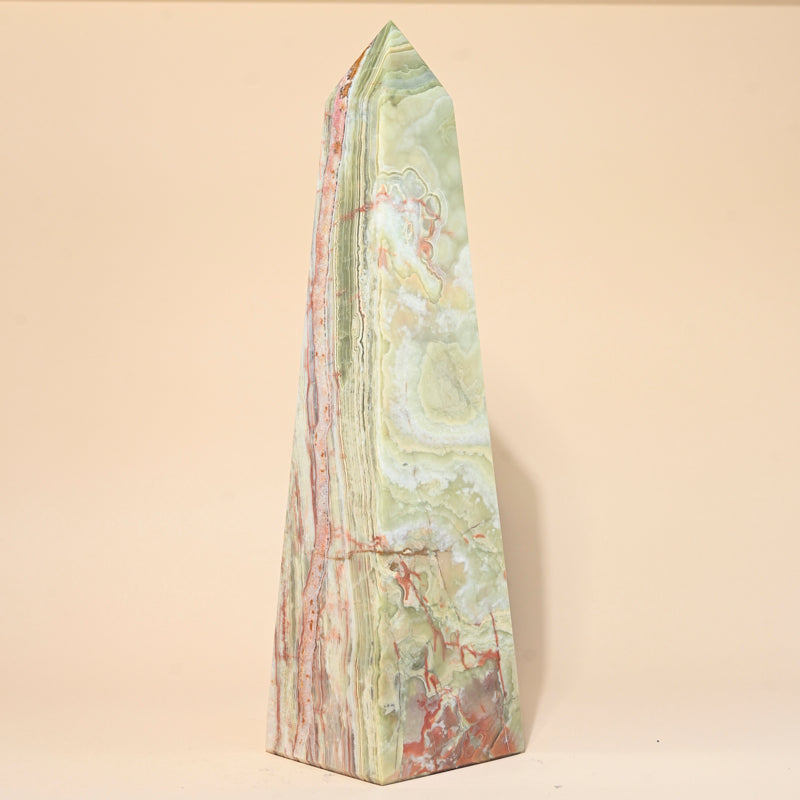 XXL Green Onyx Tower Obelisk