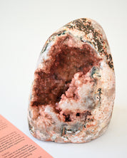 Pink Amethyst Polished  geode 2.8lbs