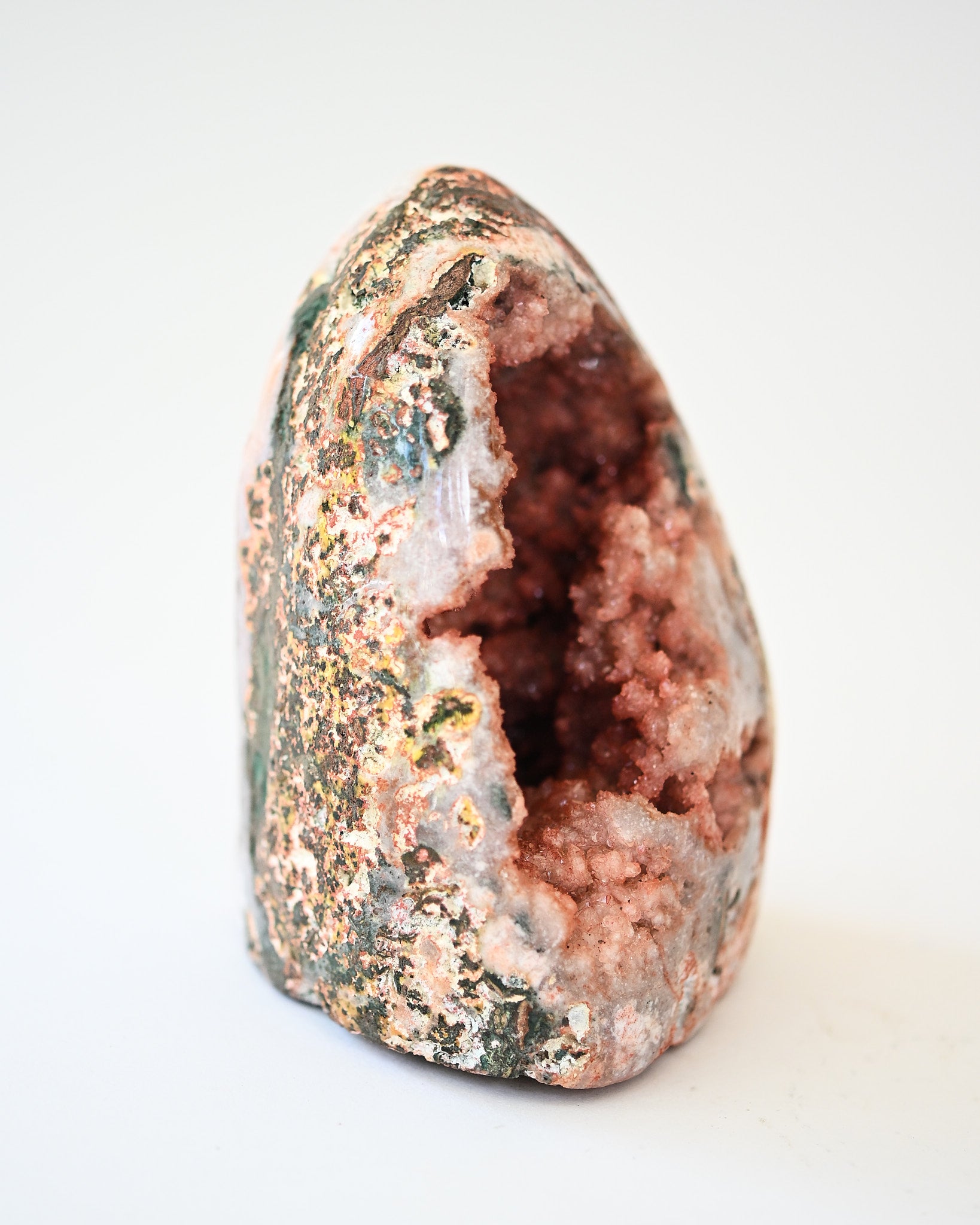 Pink Amethyst Polished  geode 2.8lbs