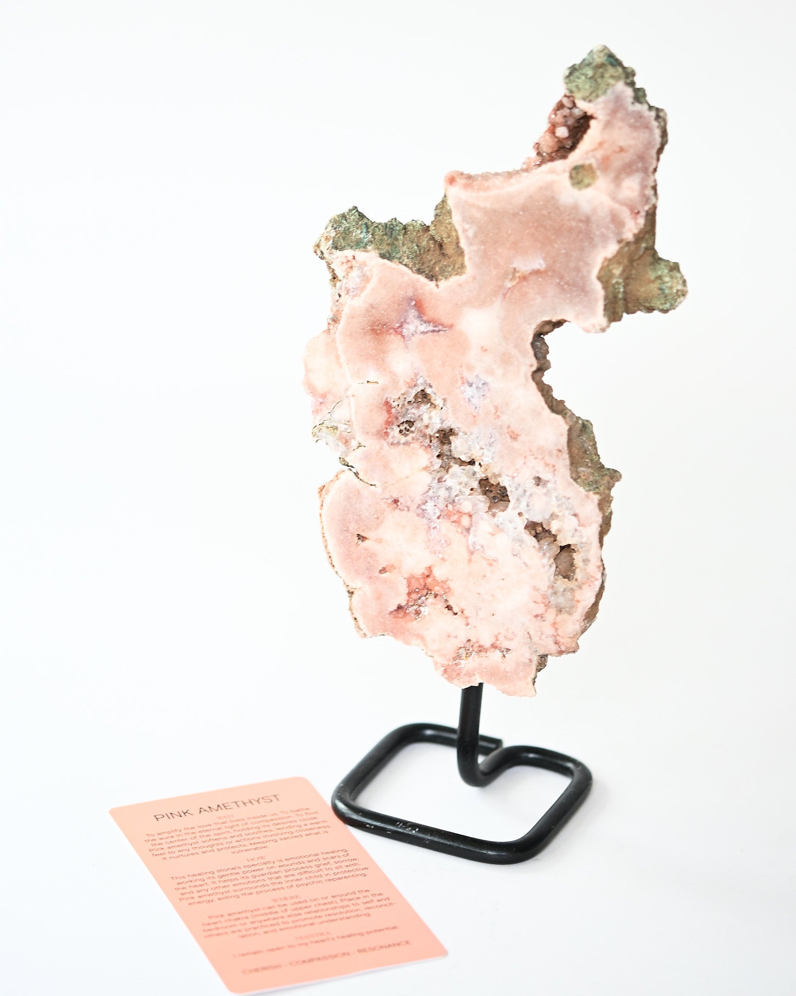 Pink Amethyst Slab on Stand 1.7lb