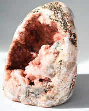 Pink Amethyst Polished  geode 2.8lbs