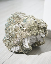 Rare Museum Grade 50lbs Pyrite w Clear Quartz Statement