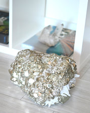 Rare Museum Grade 50lbs Pyrite w Clear Quartz Statement