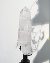 XL Clear Quartz Point + Custom Stand 10lbs
