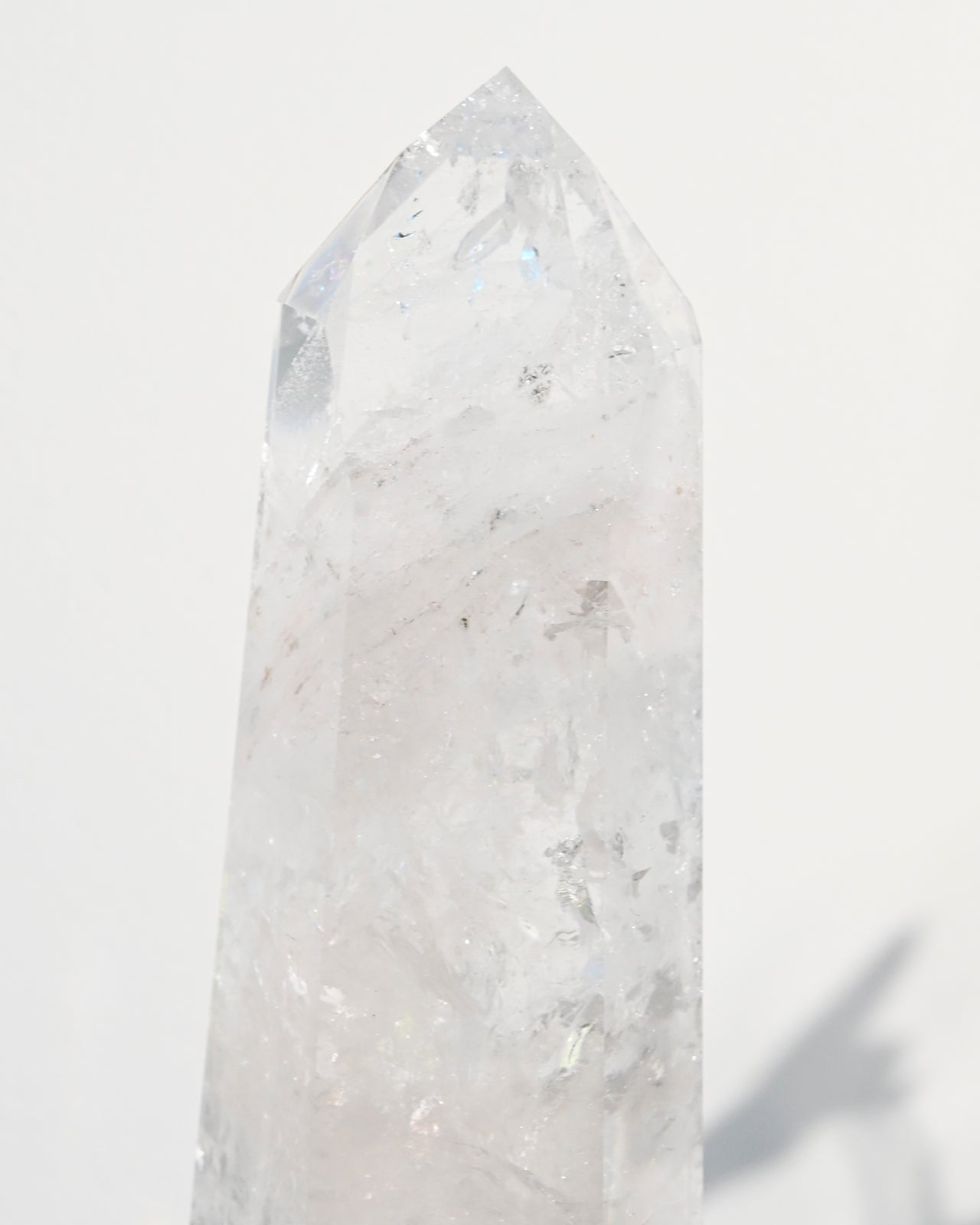 XL Clear Quartz Point + Custom Stand 10lbs