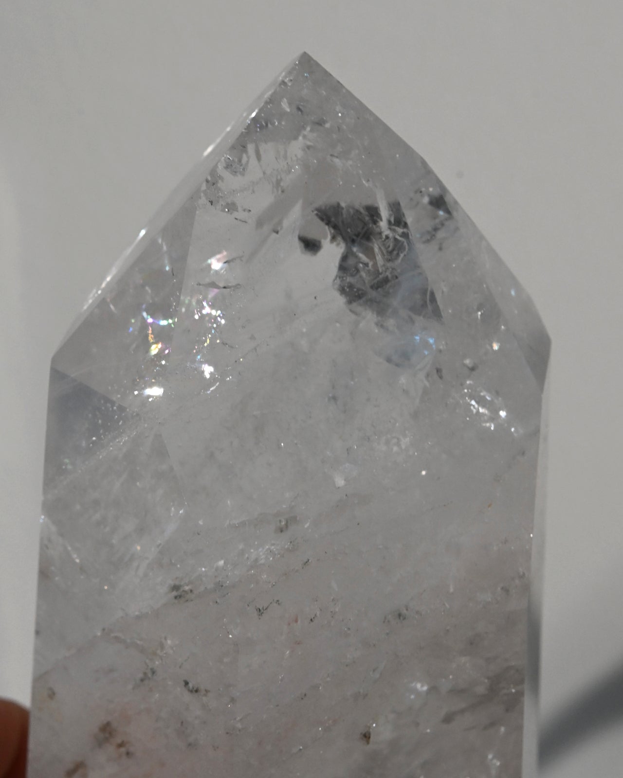 XL Clear Quartz Point + Custom Stand 10lbs
