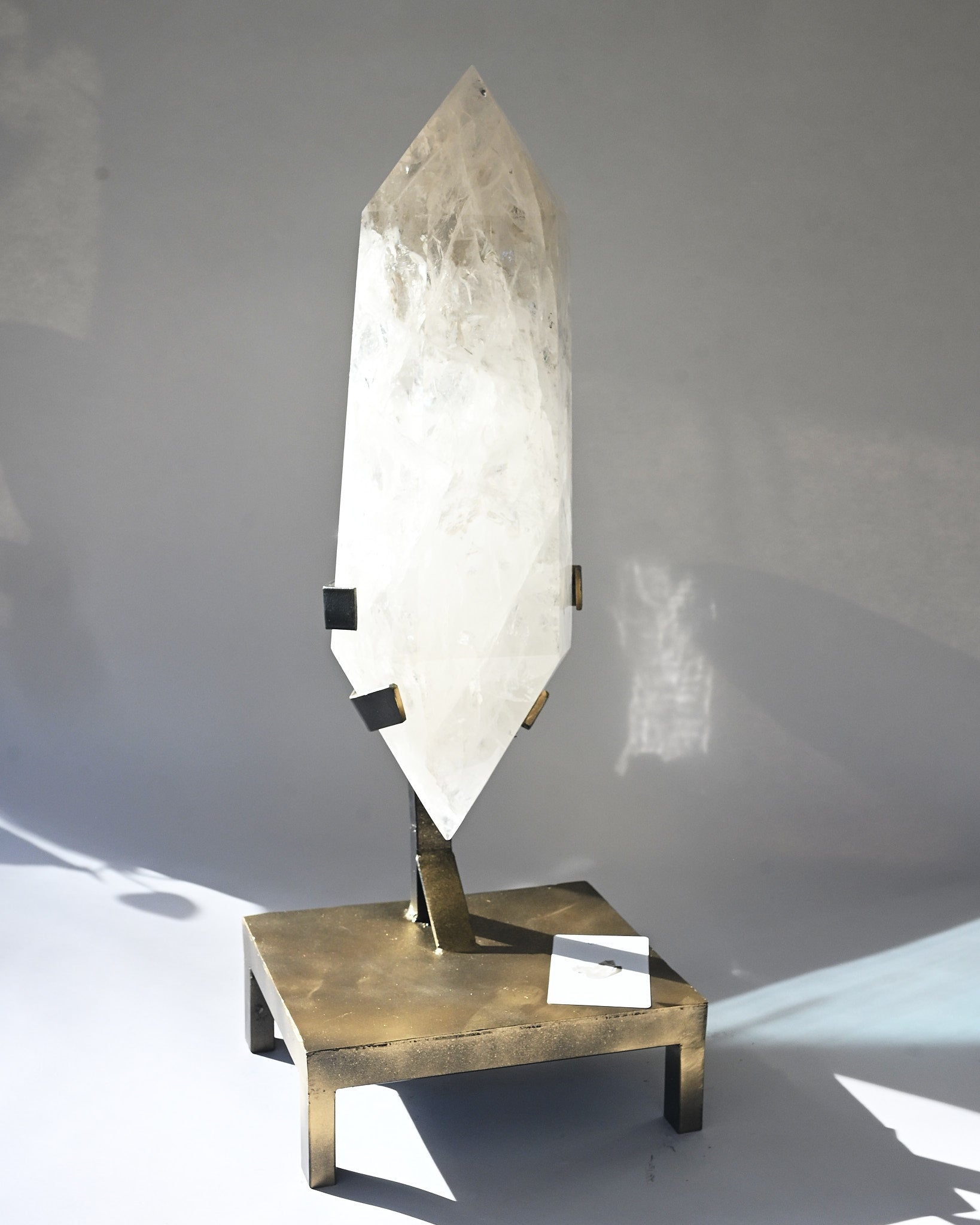 44lb XXL  Double-Terminated Quartz Point on Custom Stand