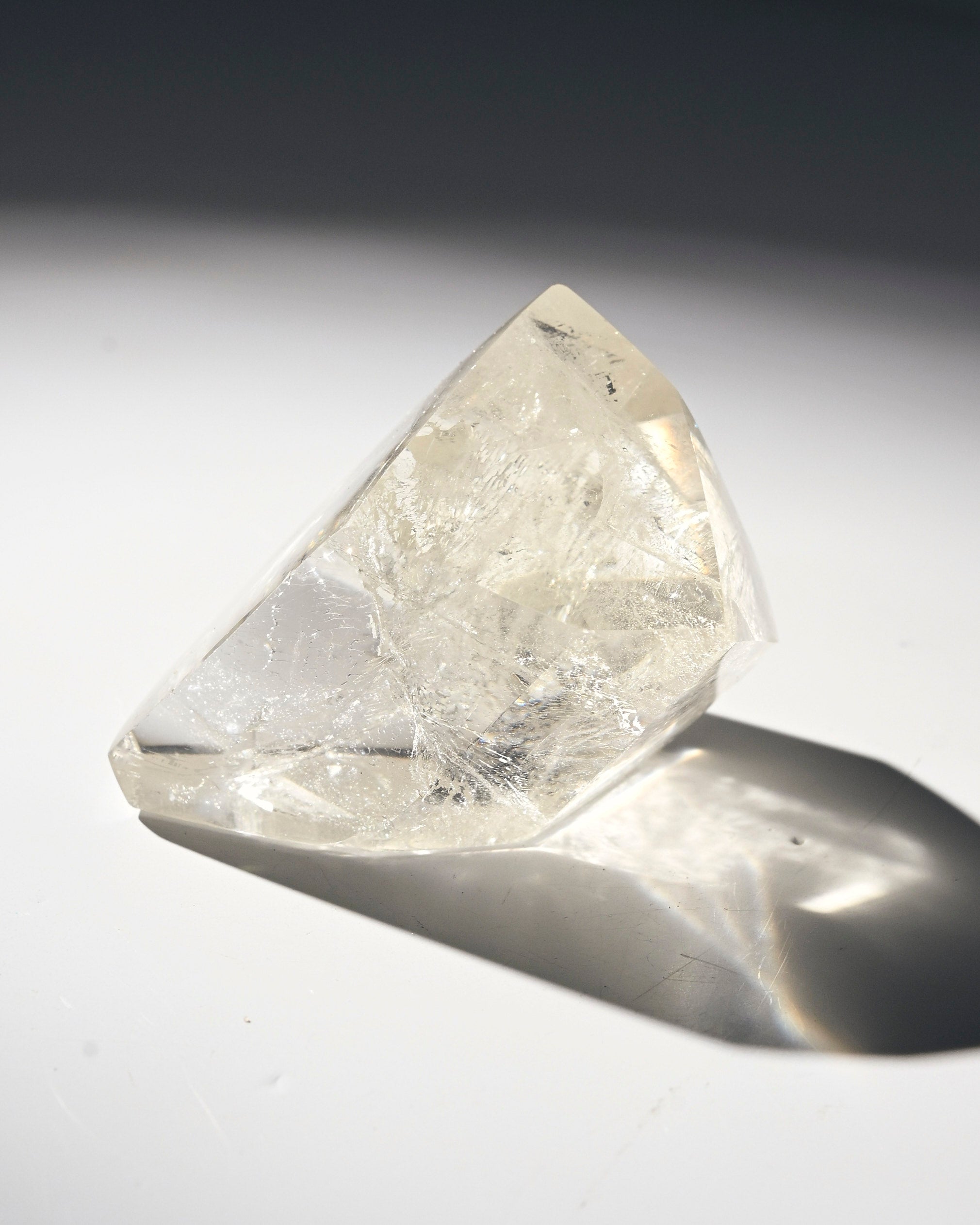 Geometric Golden Quartz Crystal 3in