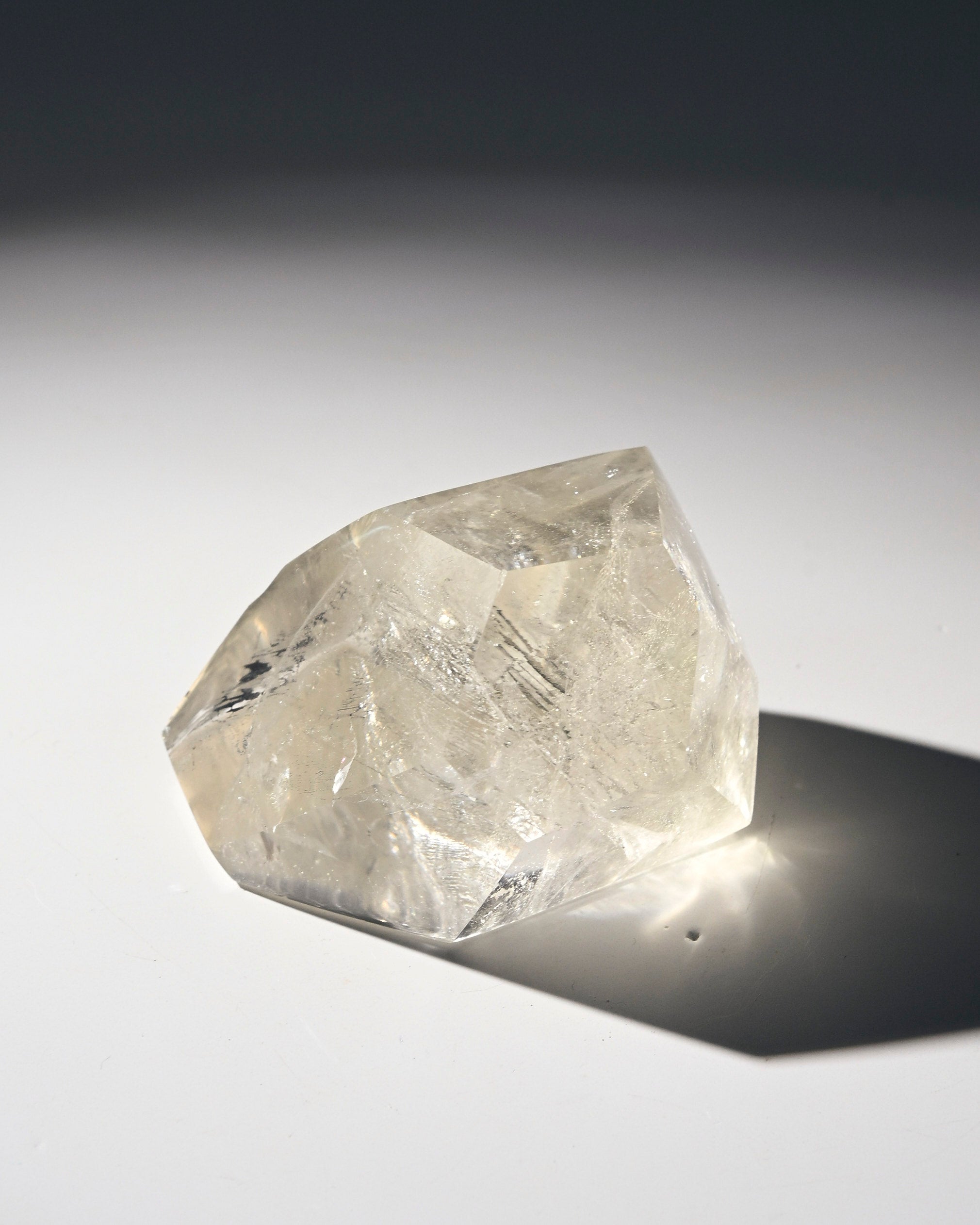 Geometric Golden Quartz Crystal 3in