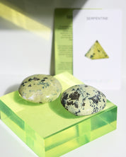 Serpentine w/ Pyrite Palm Stone