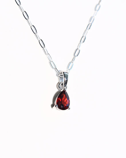Garnet Pendant Necklace — Garnet crystal specimen