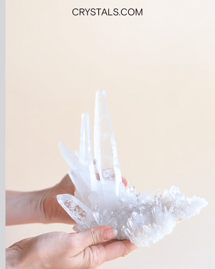 Rare Lemurian Laser Quartz Cluster 7 inch