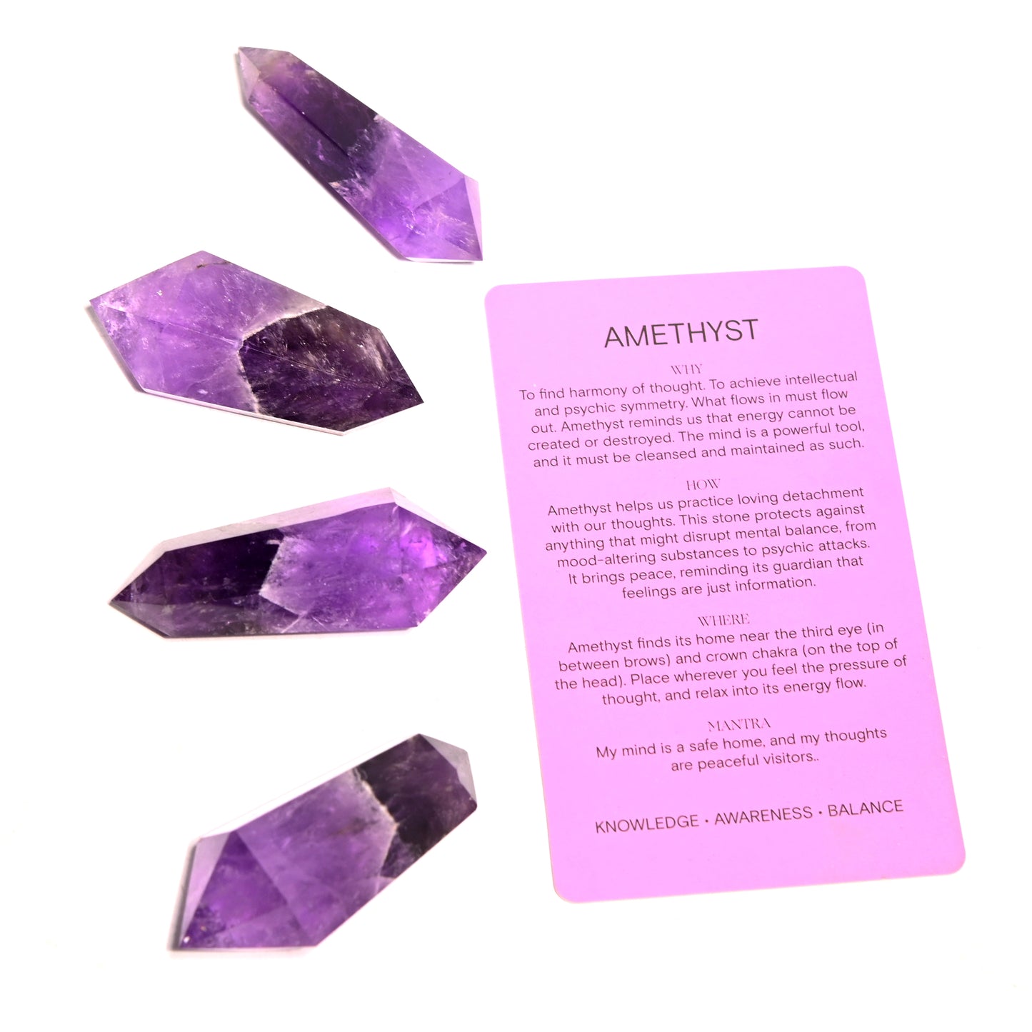 Chevron Amethyst Double Terminated Point