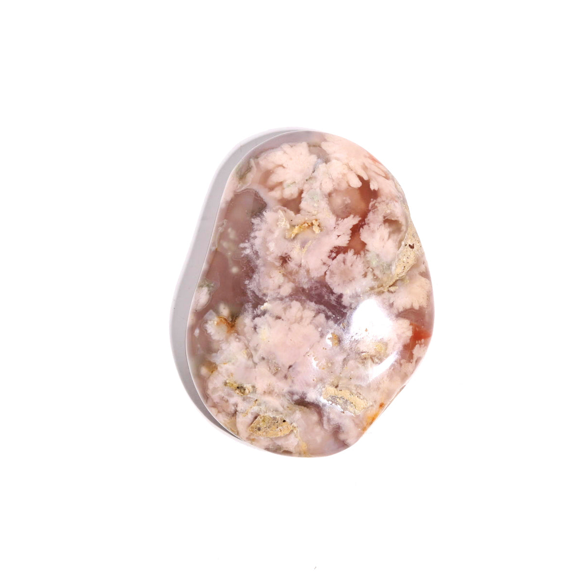 Flower Agate Palm Stone