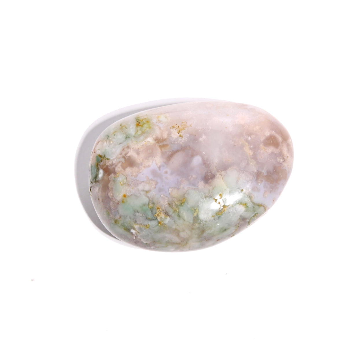Flower Agate Palm Stone