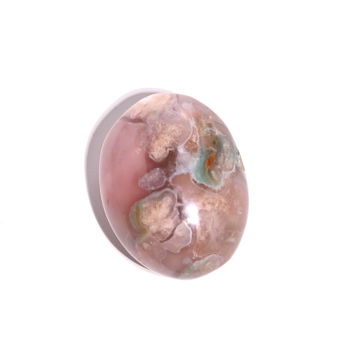 Flower Agate Palm Stone
