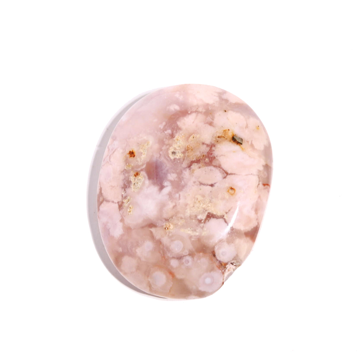Flower Agate Palm Stone