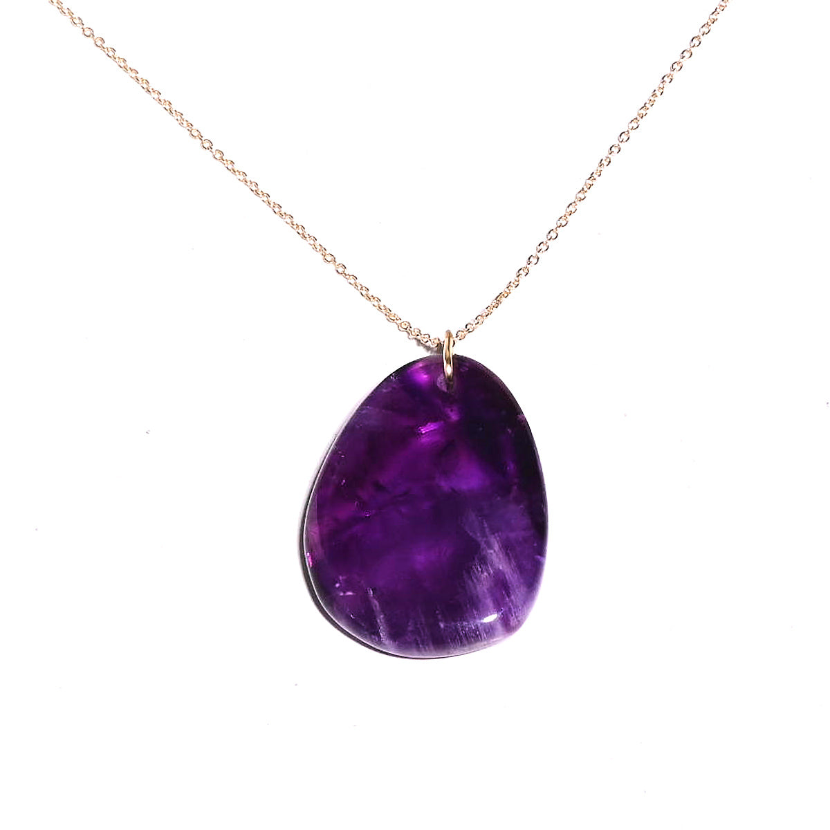 Trapiche Amethyst Necklace 14k gold