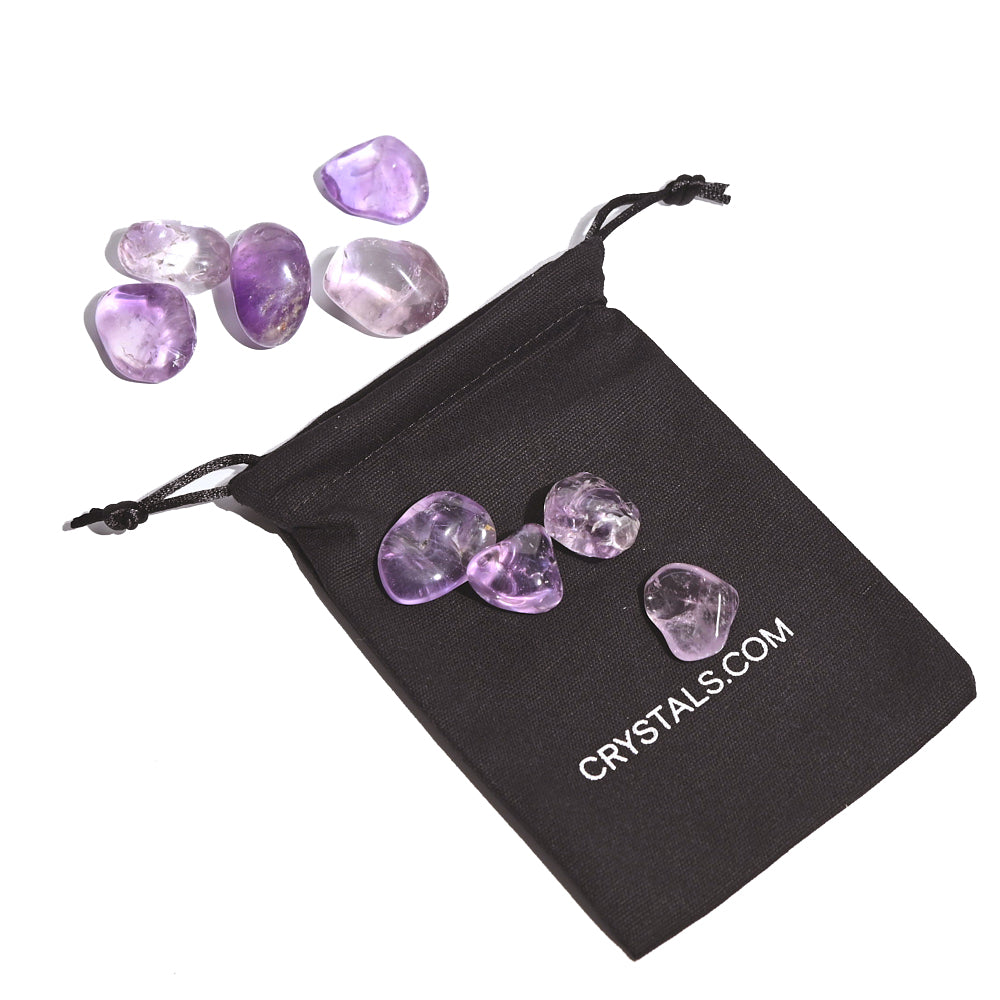 Amethyst tumbled Pouch