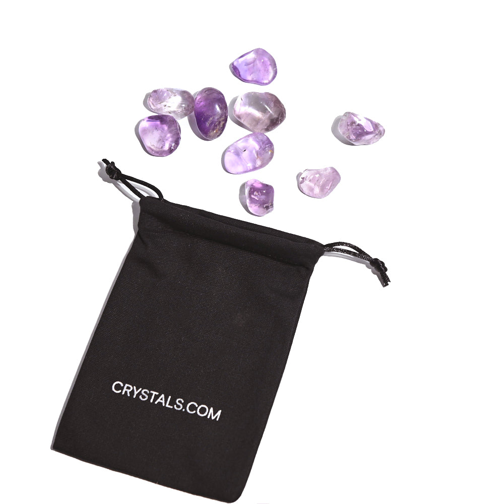 Amethyst tumbled Pouch