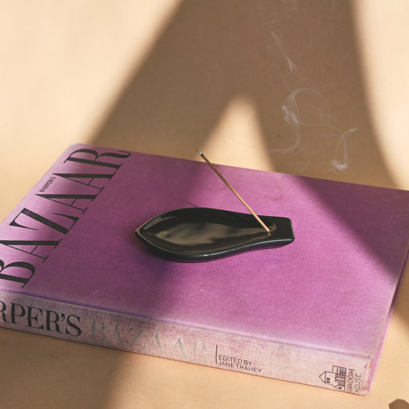 Ceramic Lotus Petal Incense Holder