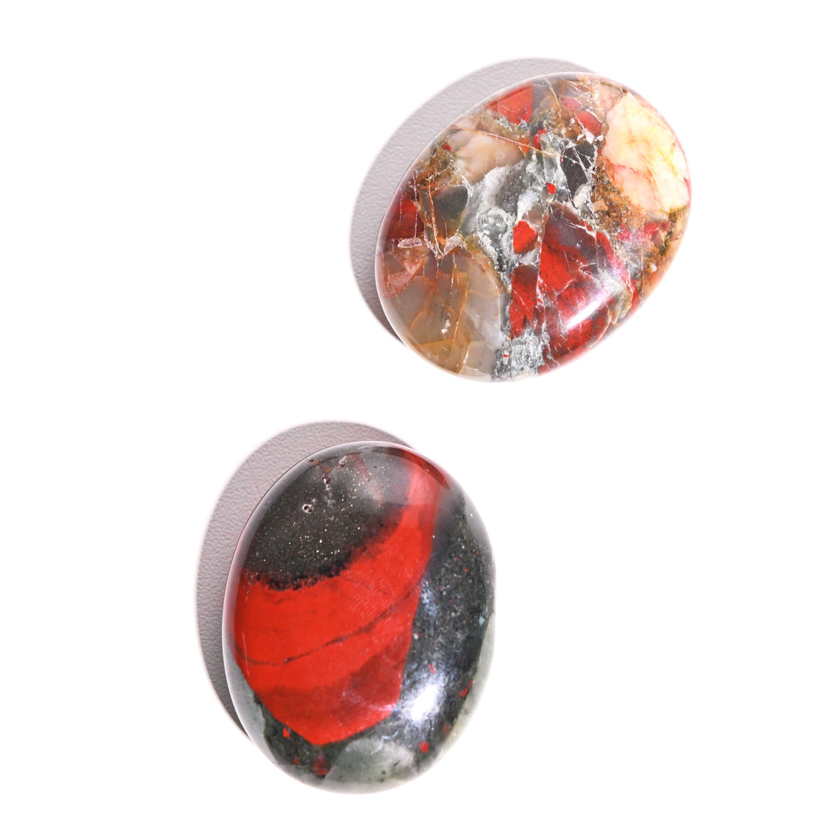 Bloodstone jasper palm stone