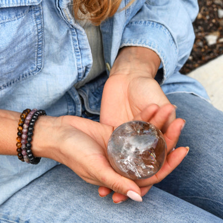 Lepidolite Bracelet - CALM — Lepidolite crystal specimen