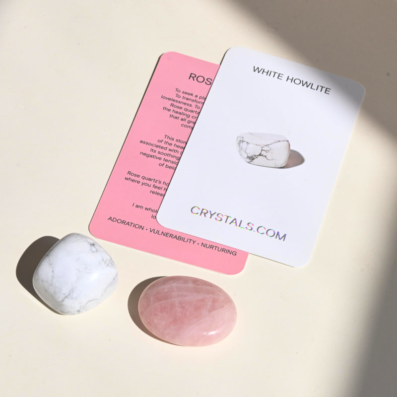 Soothe Crystal Pouch - Rose Quartz | White Howlite