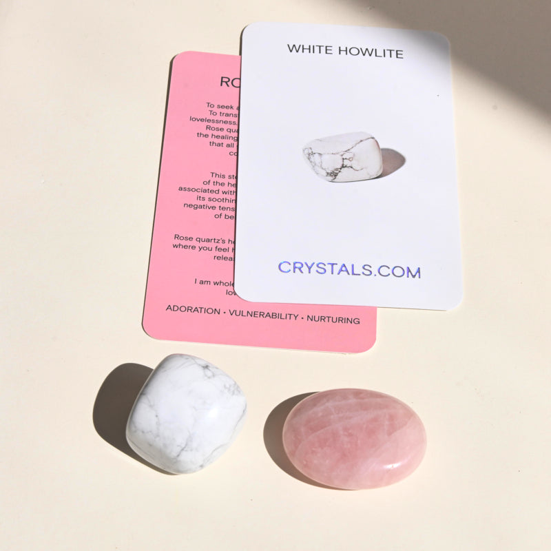 Soothe Crystal Pouch - Rose Quartz | White Howlite