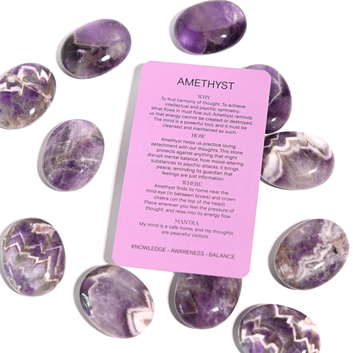 Chevron Amethyst Palm stone
