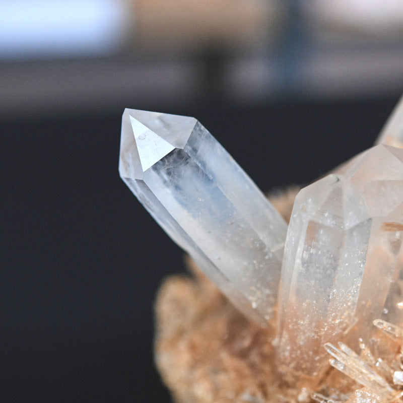 BLUE SMOKE phantom lemurian quartz crystal for sale