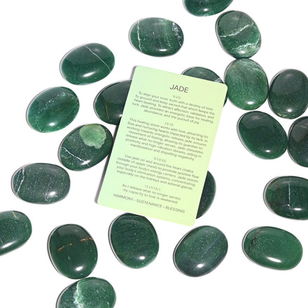 Green Jade Palm Stone — Jade crystal specimen