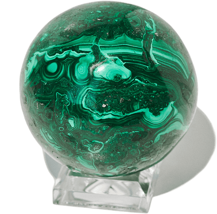 Malachite Sphere — Malachite crystal specimen