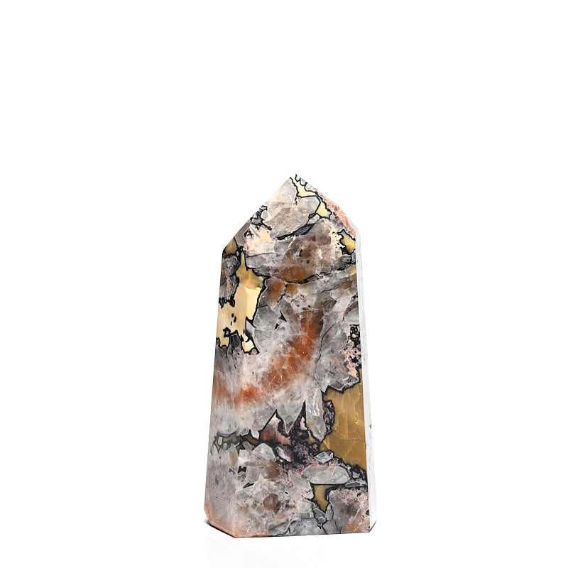 Mosaic Chalcedony Quartz Tower