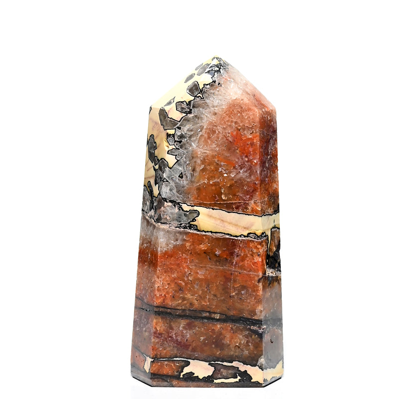 Mosaic Chalcedony Quartz Tower