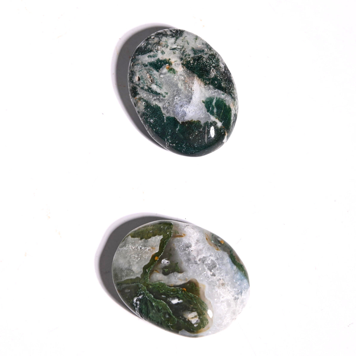 Green Moss Agate Palm