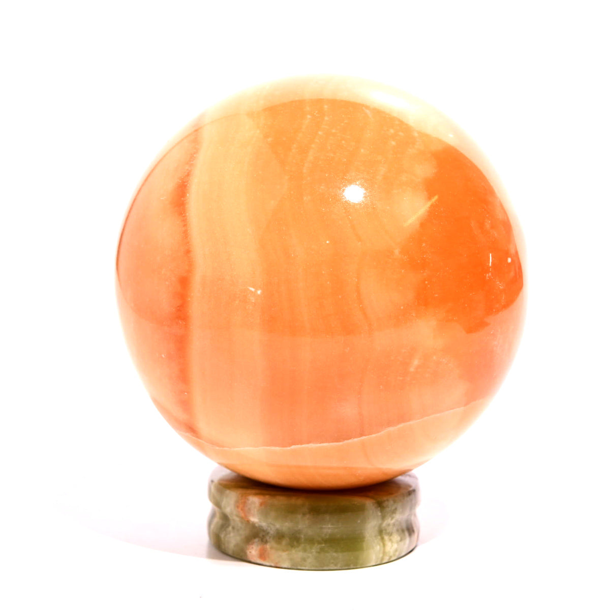 Green Onyx Sphere Stand
