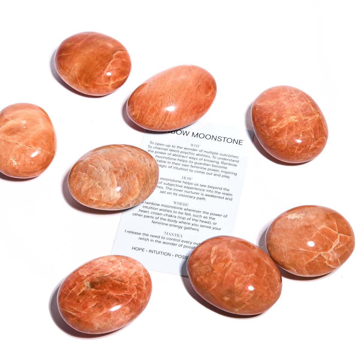 Peach moonstone crystal CRYSTALS.COM