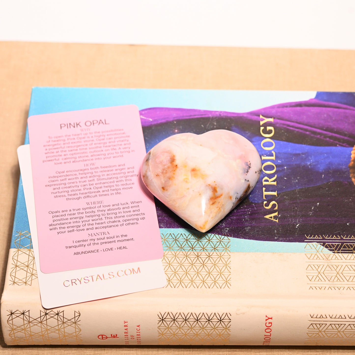 Pink Opal Heart