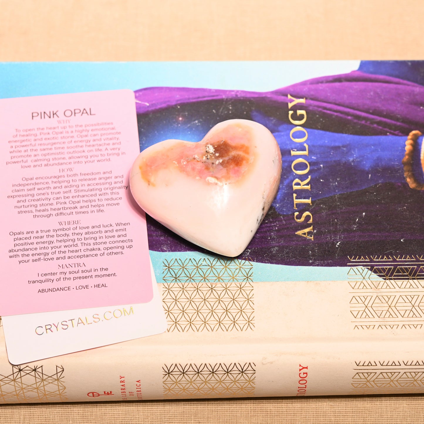 Pink Opal Heart