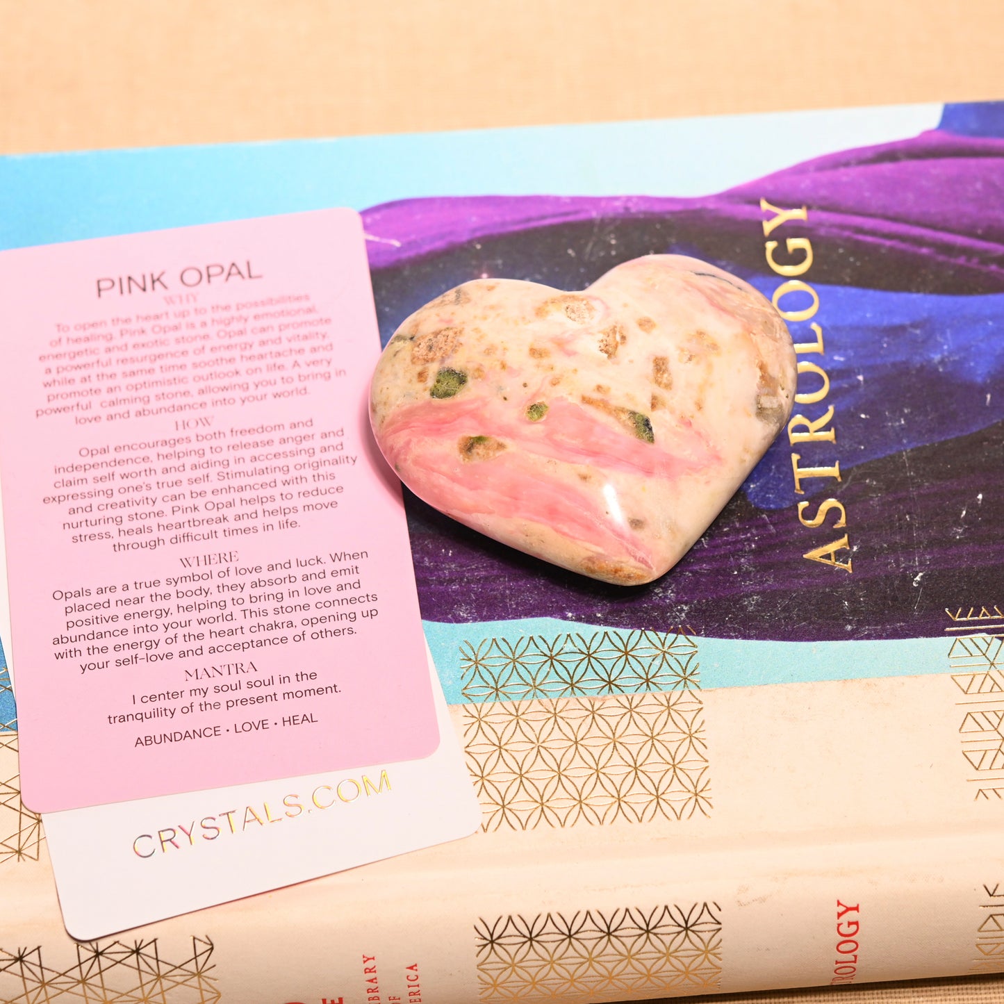 Pink Opal Heart