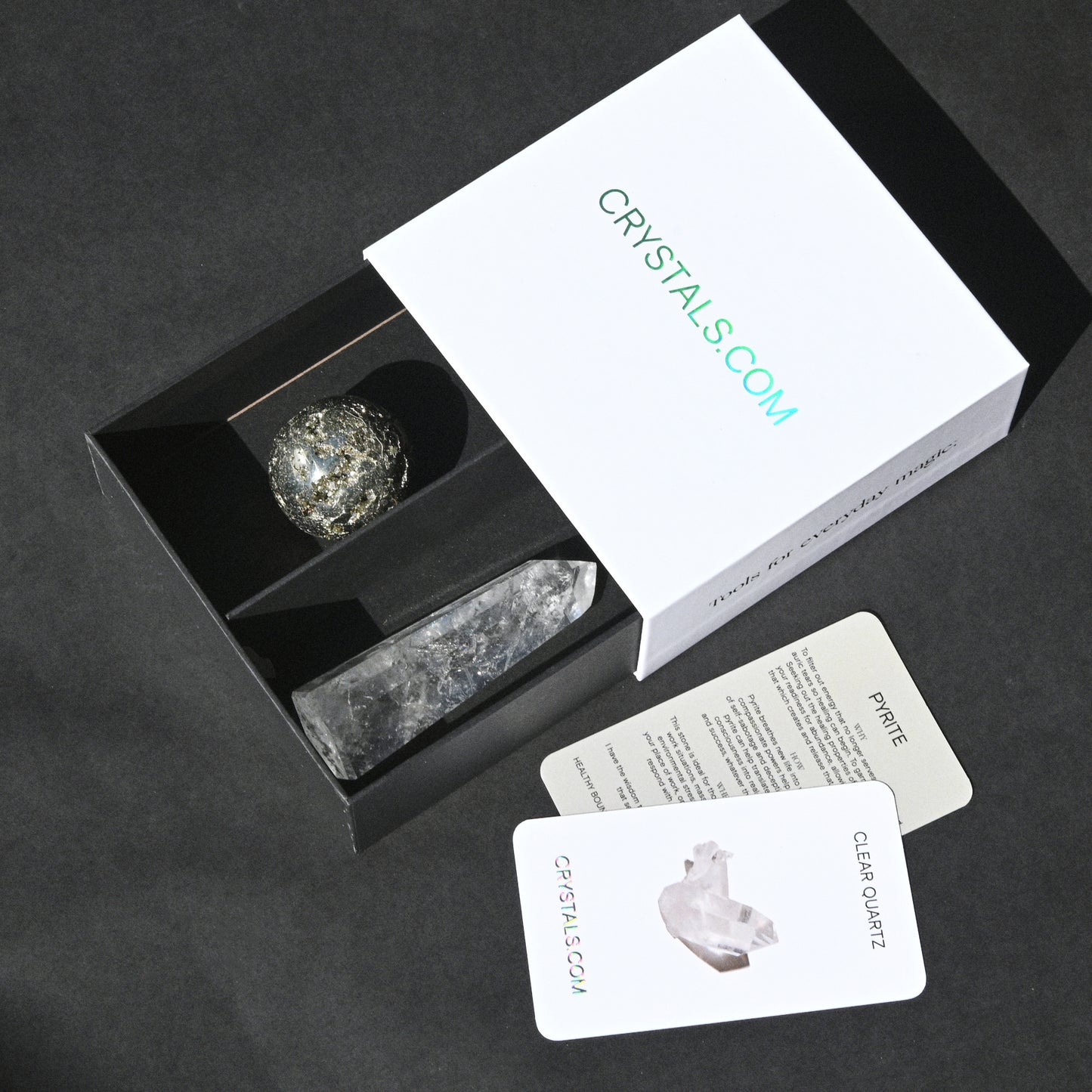 Power Pack - Laser Quartz Tower & Pyrite Sphere