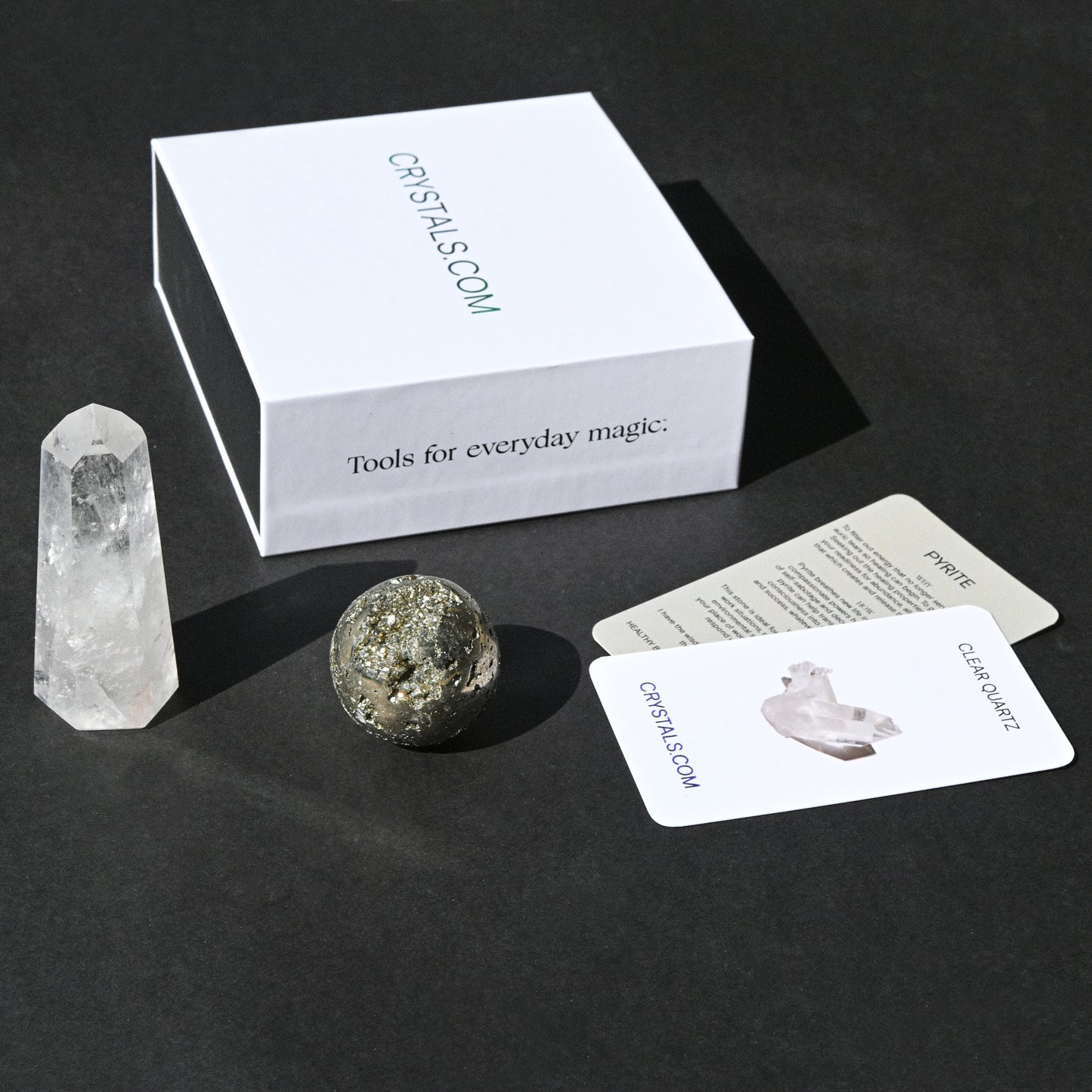 Power Pack - Laser Quartz Tower & Pyrite Sphere
