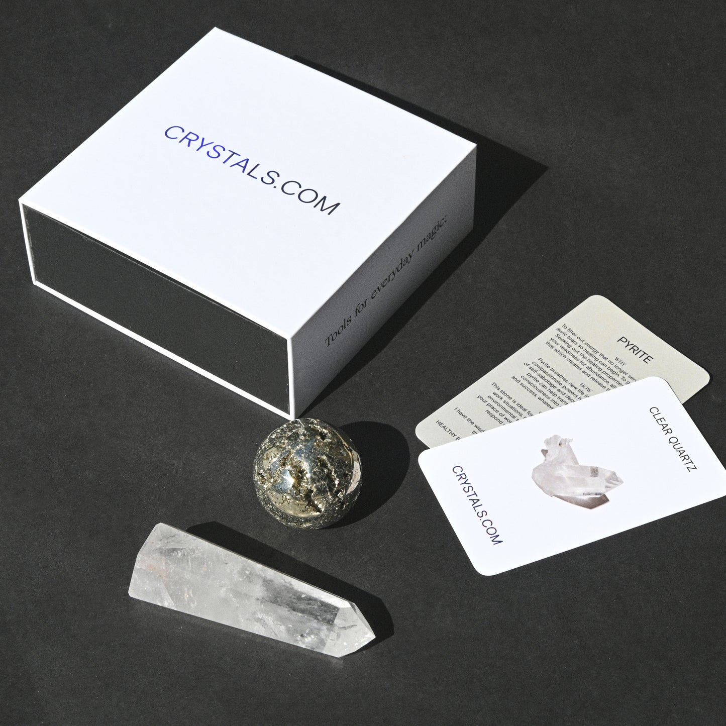 Power Pack - Laser Quartz Tower & Pyrite Sphere